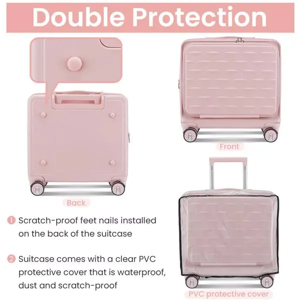 18 Inch Carry On Luggage, Three Pieces- FREE USA SHIPPING
