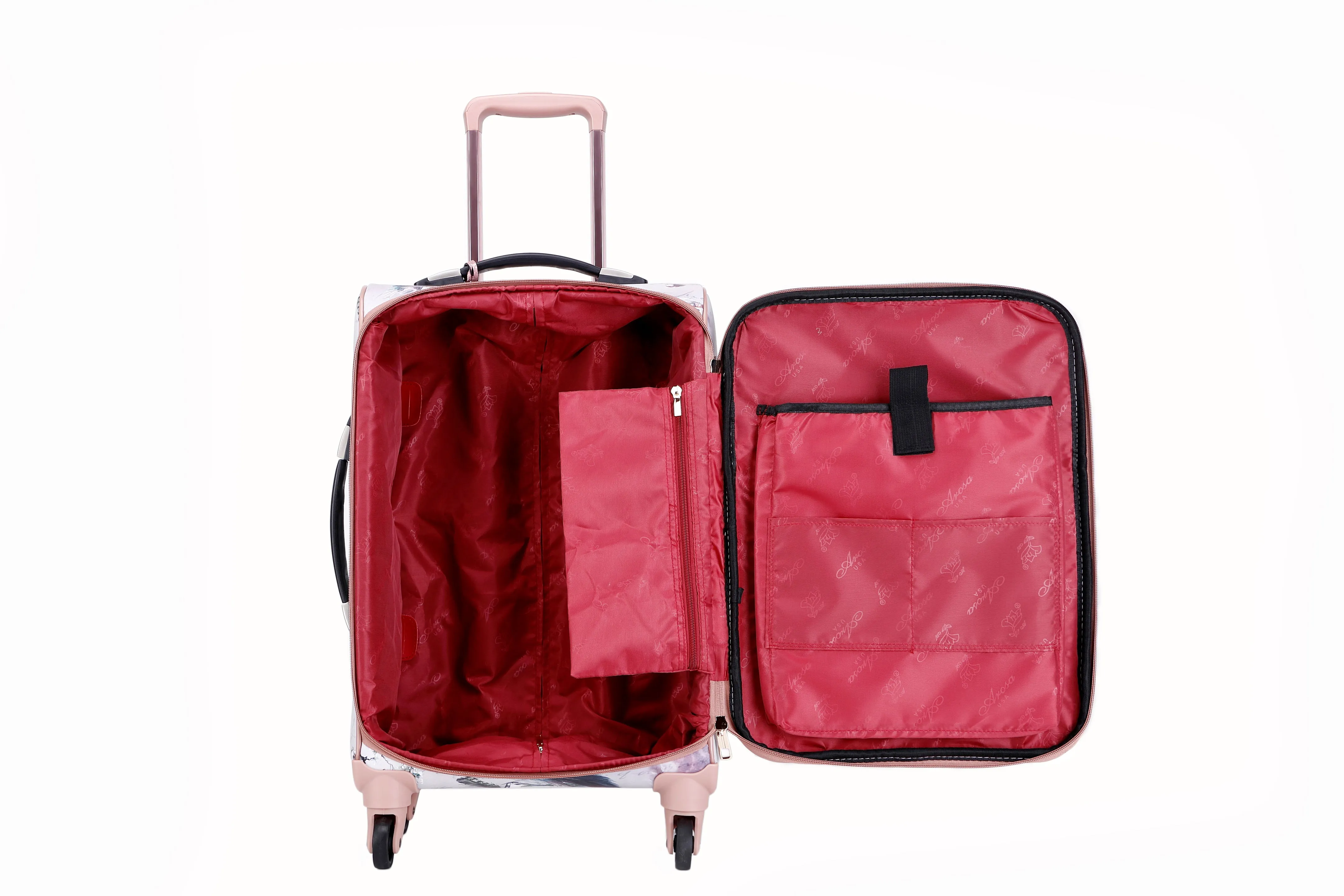 Arosa Designer Feather Print Luggage