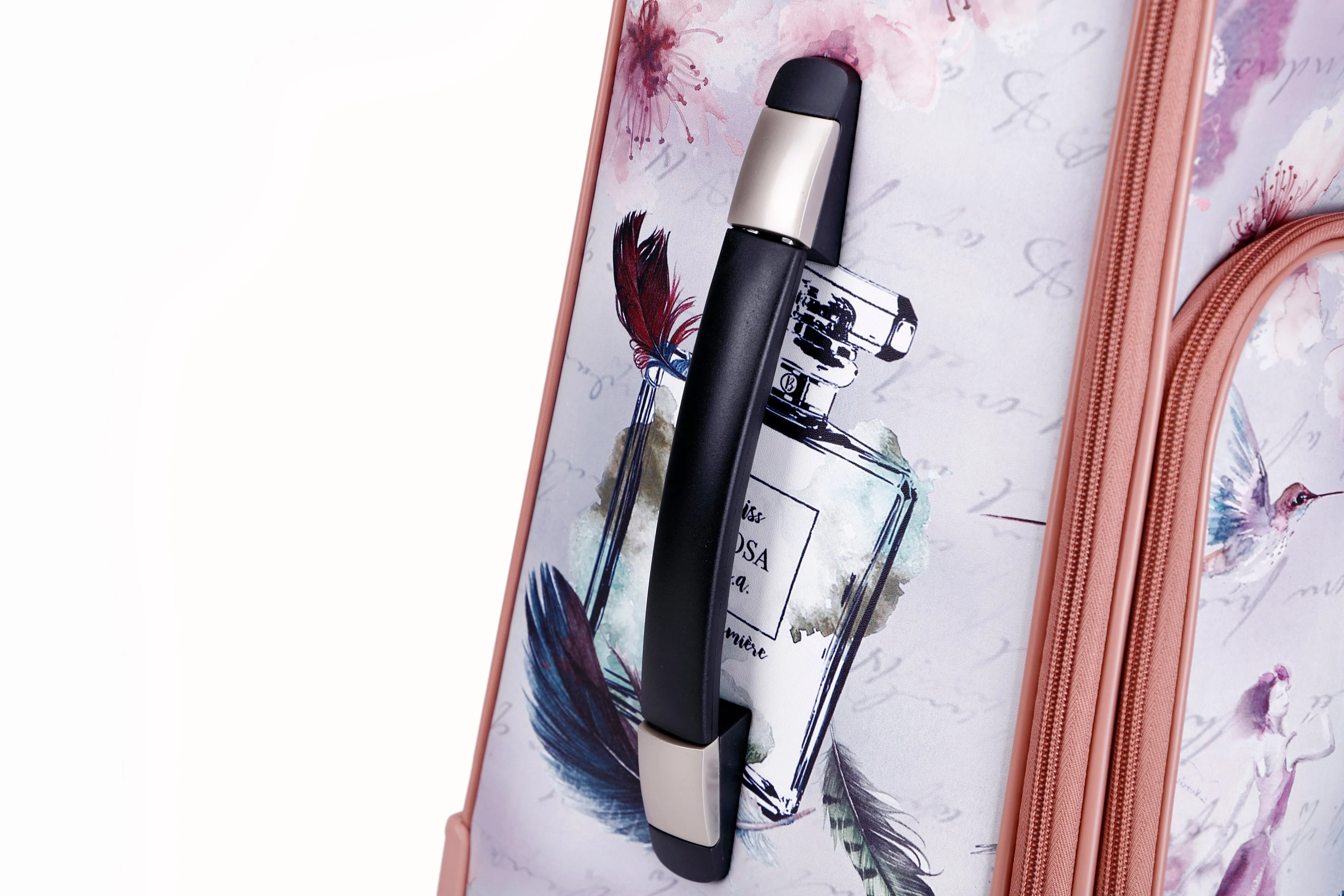 Arosa Designer Feather Print Luggage