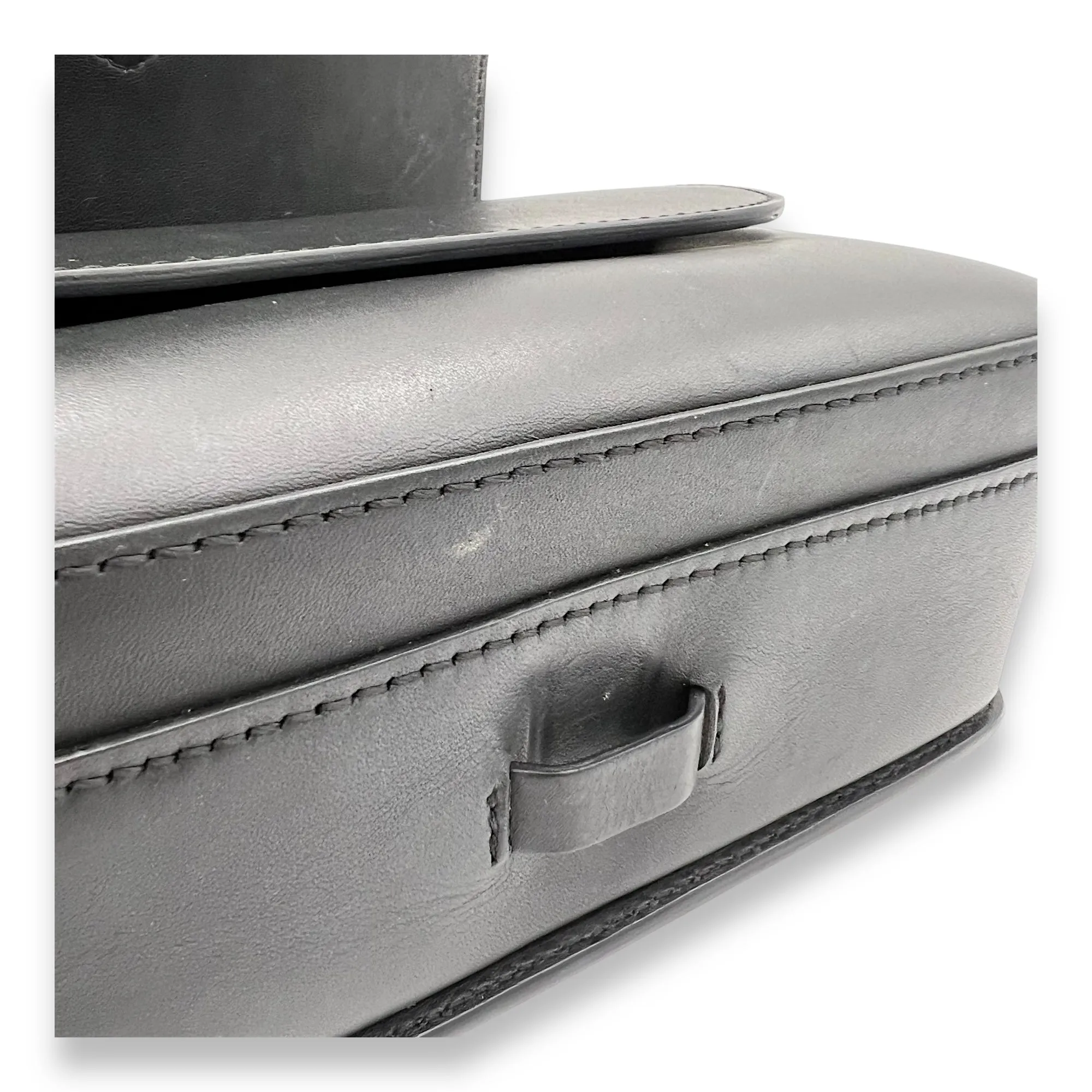 Birdie Studded Black Crossbody Bag in Calfskin, Mixed hardware