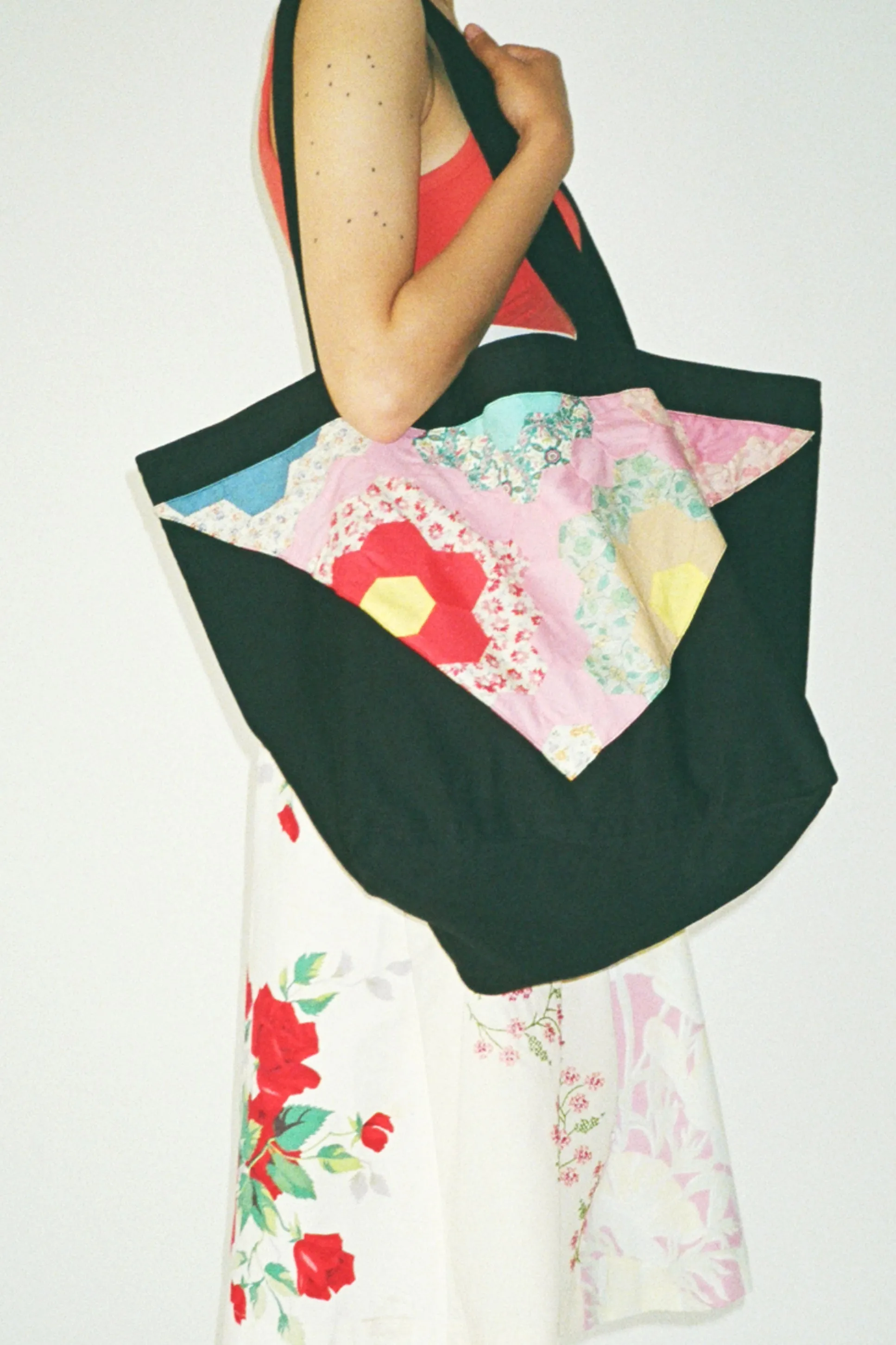 Black Quilted Tote