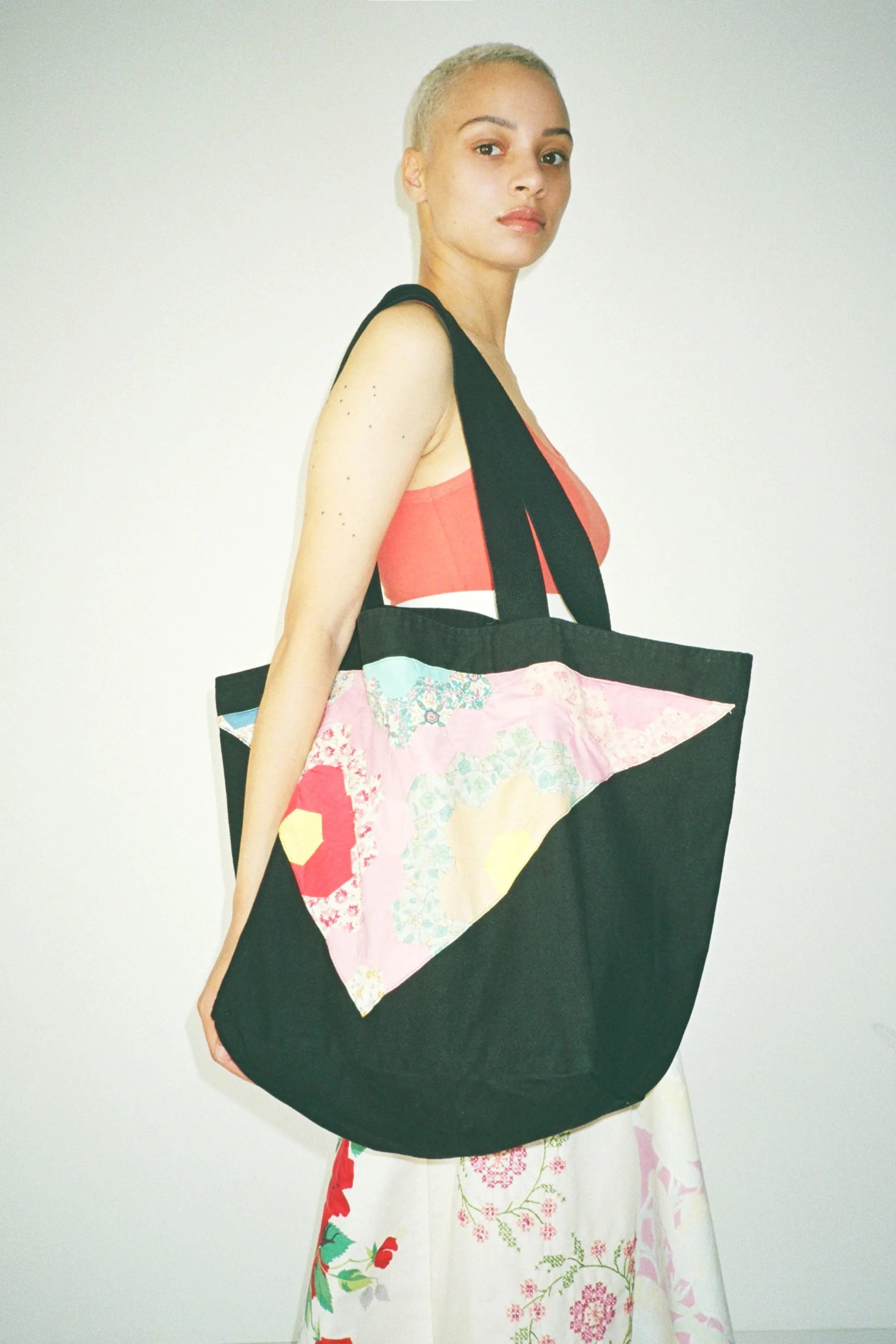 Black Quilted Tote