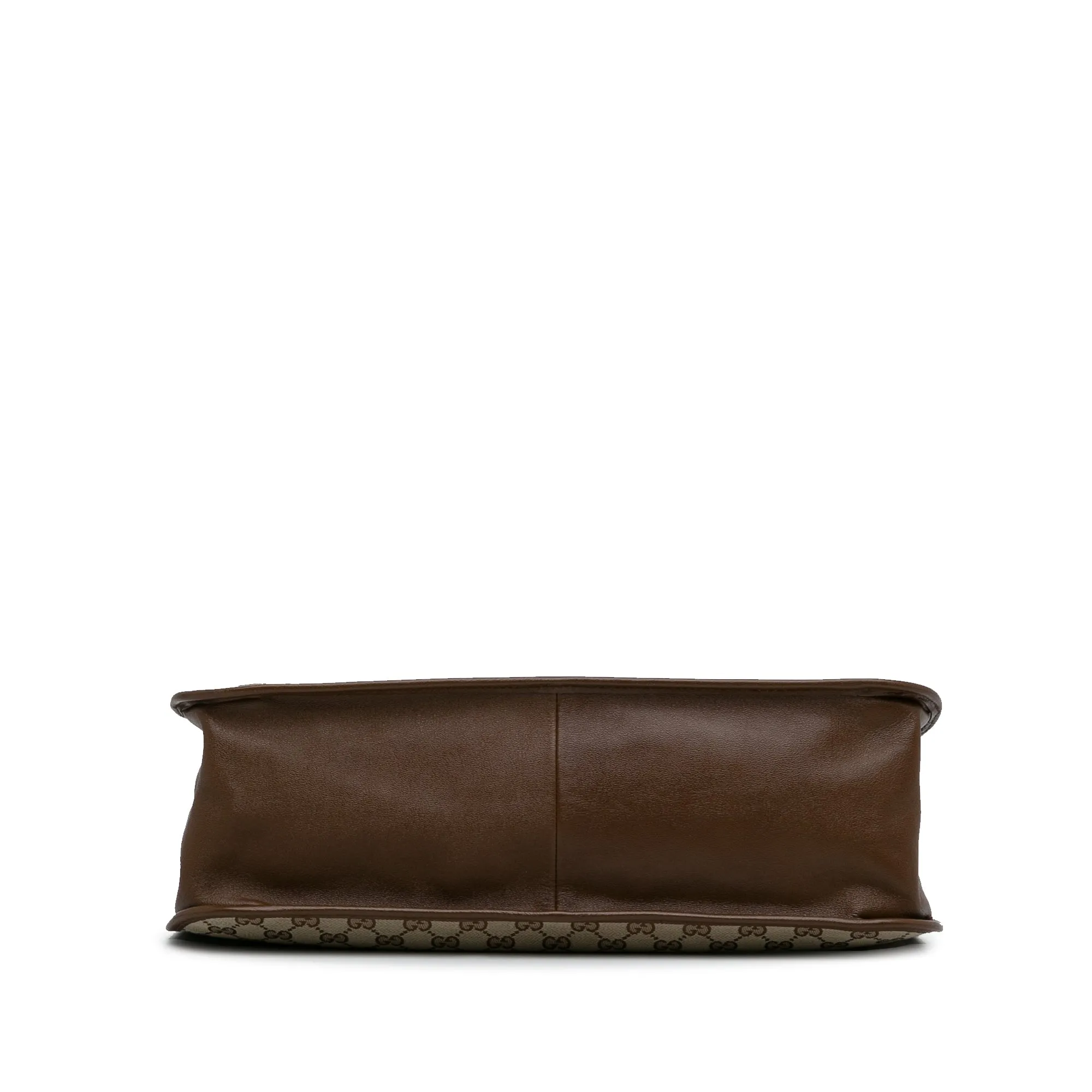 Brown Gucci Large GG Canvas 1955 Horsebit Chain Tote Satchel