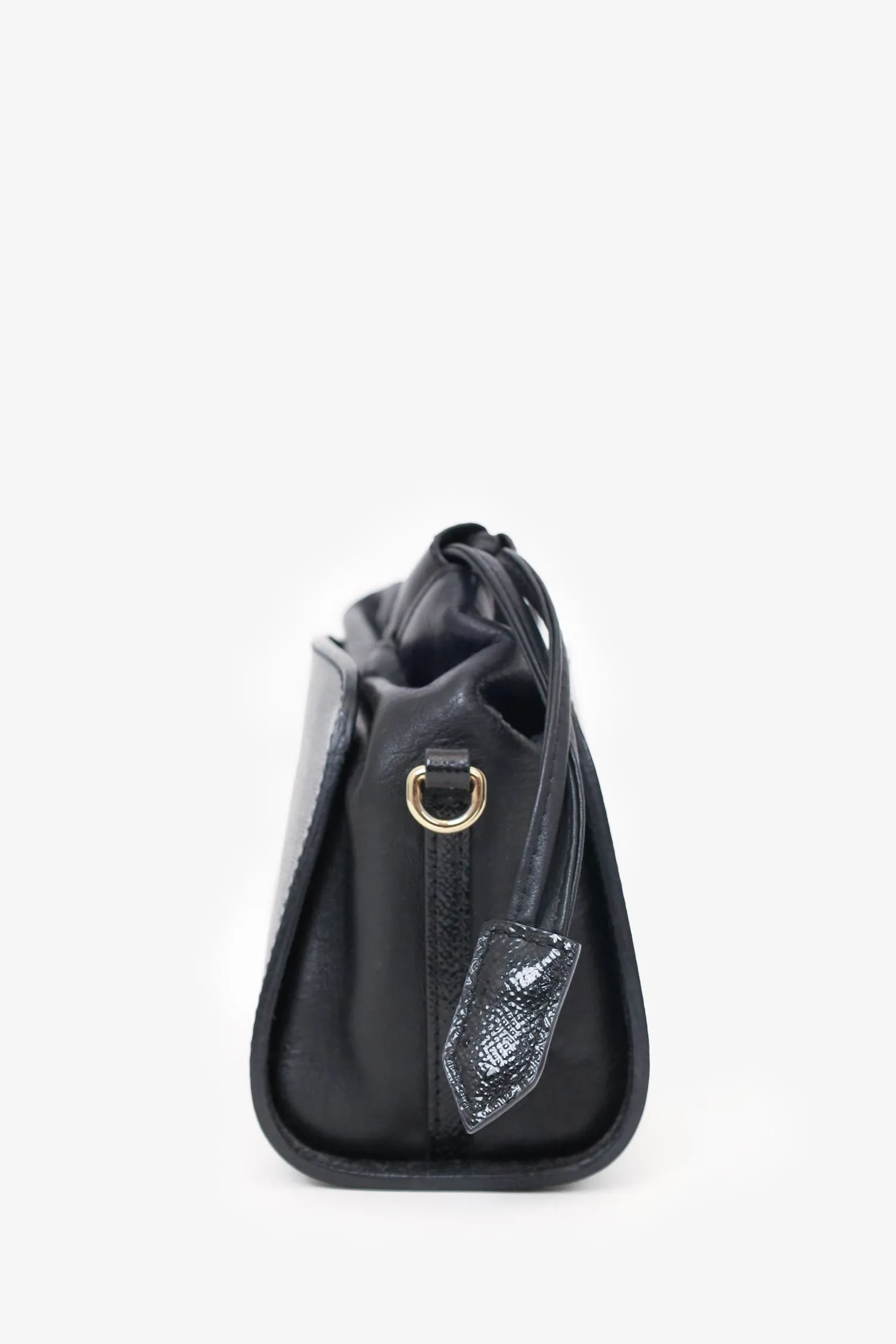 Burberry Black Leather 'Crush' Crossbody Bag