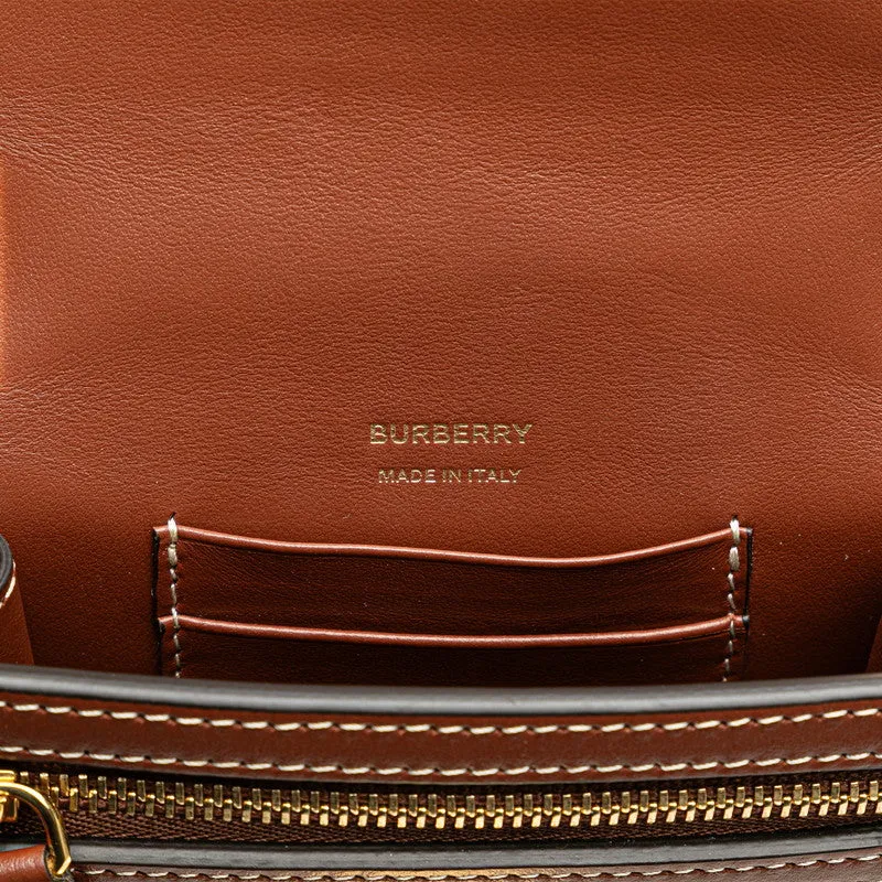 Burberry Canvas Leather TB Logo Crossbody Bag