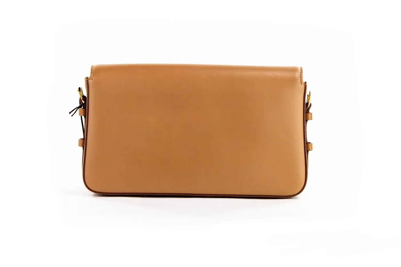 Burberry Grace Small Nutmeg Smooth Leather Flap Crossbody Clutch Handbag Women's Purse