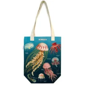 Cavallini & Co. Vintage Inspired Tote Bag  - 13" x 16" (33 cm x 40.5 cm) inch - Jellyfish