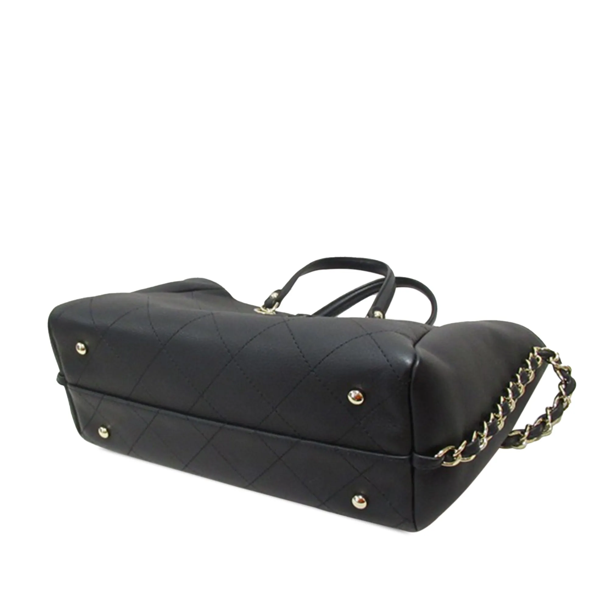 Chanel Small Bullskin Stitched Shopping Tote Satchel