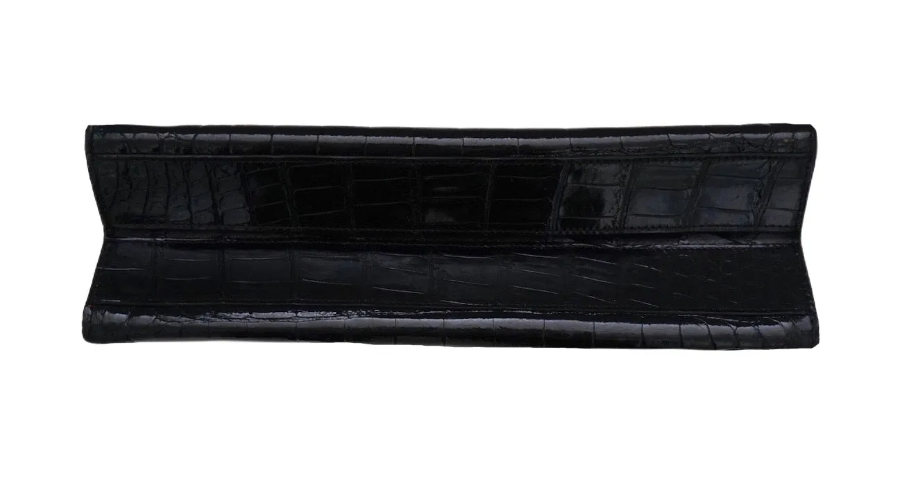 Chanel Vintage Black Crocodile Rare Mademoiselle Tote
