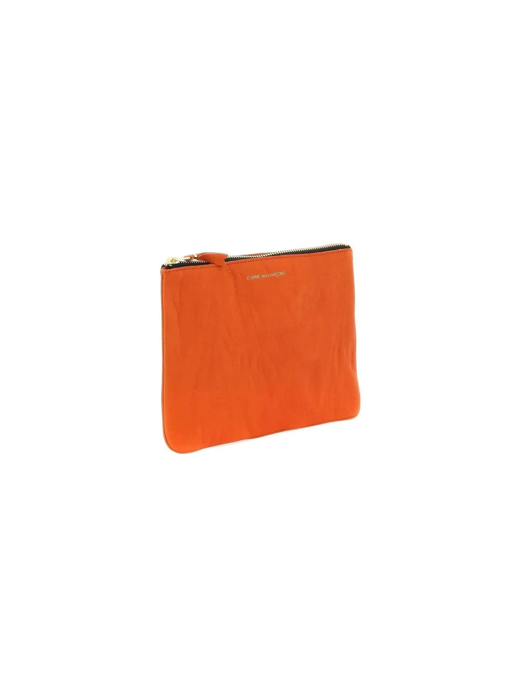 Classic Leather Zipper Clutch Bag