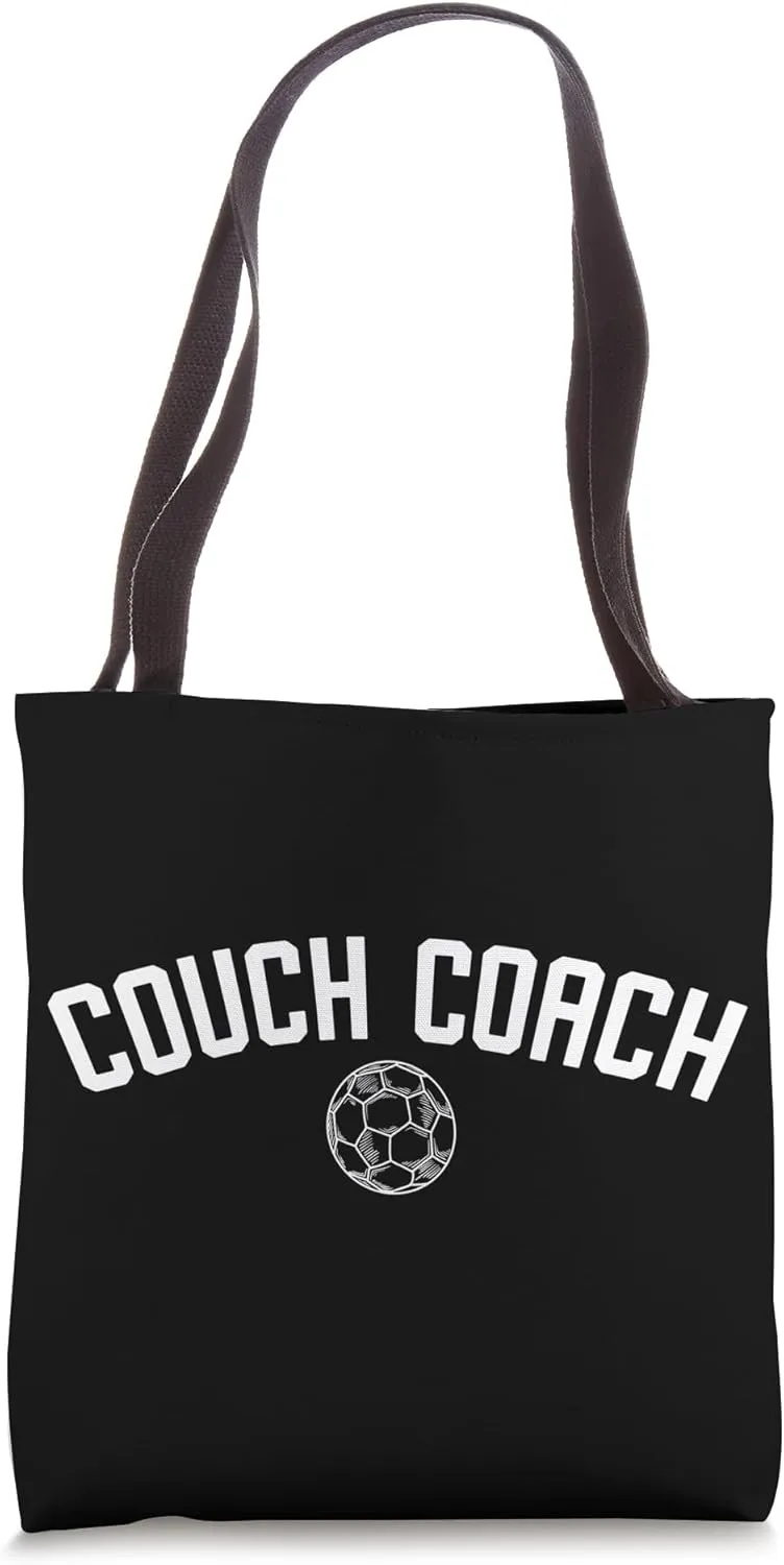 Couch Coach Funny Athletic Coach Soccer Tote Bag