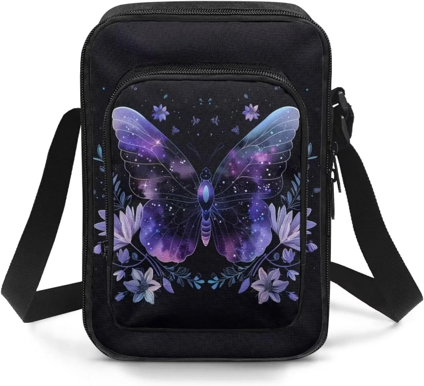 Cross-body Bag for Women Small Purse with Double Layer Zipper Pockets Shoulder Crossbody