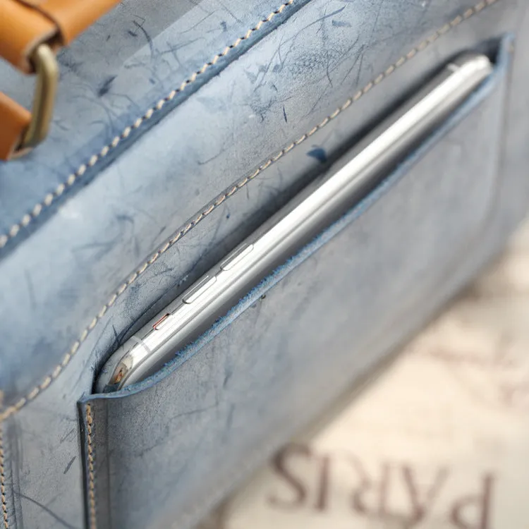 Cute Women's Waxed Leather Crossbody Satchel Purse Messenger Bag For Women