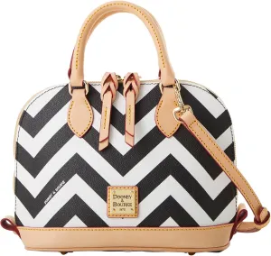 Dooney & Bourke Satchel Bags for Women, Chevron Bitsy Bag Satchel Handbag with Crossbody Strap