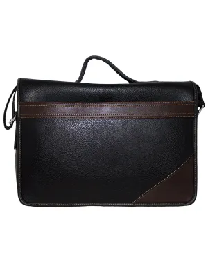 Fino HX-616 Unisex Faux Leather Messenger Bag - Black