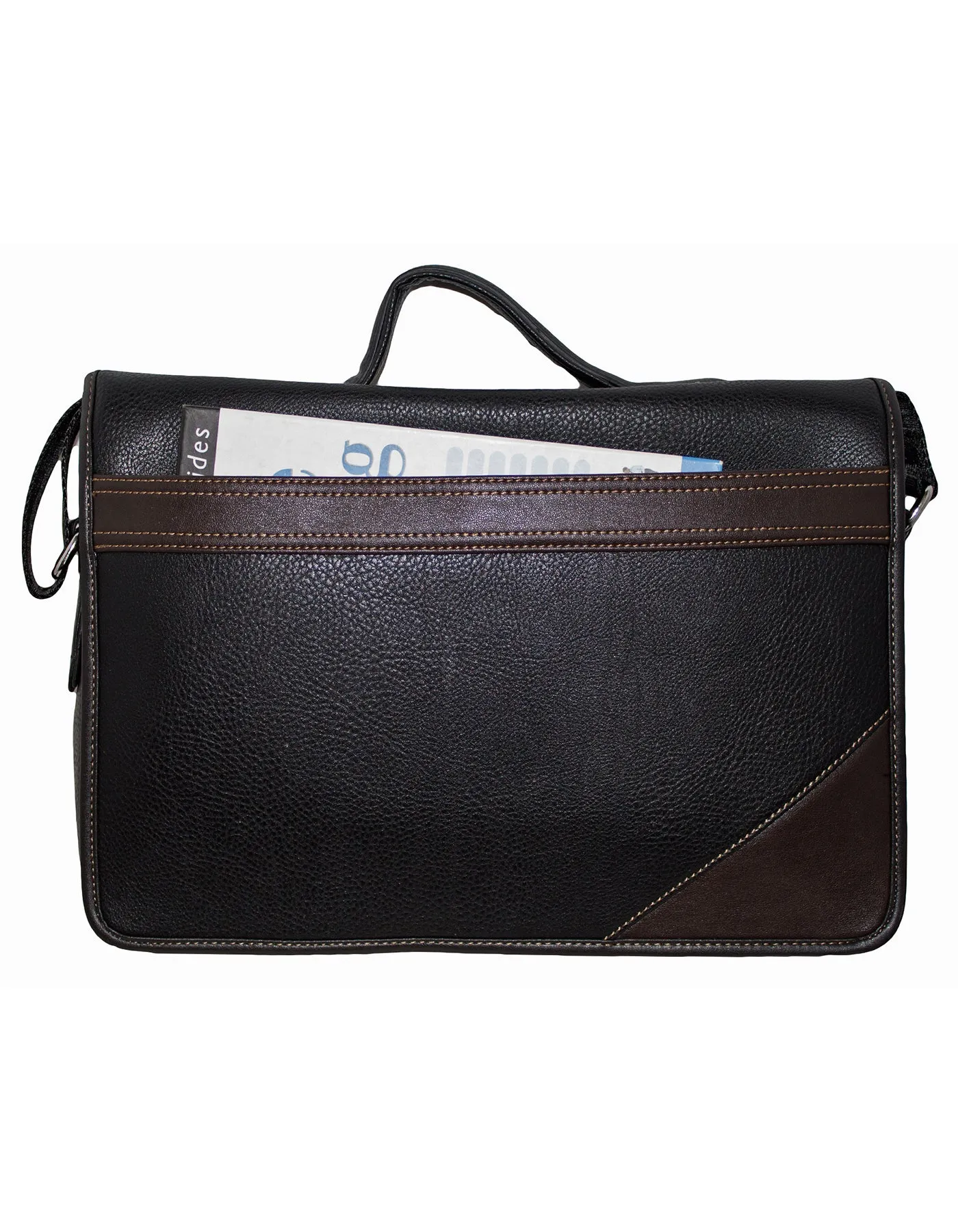 Fino HX-616 Unisex Faux Leather Messenger Bag - Black