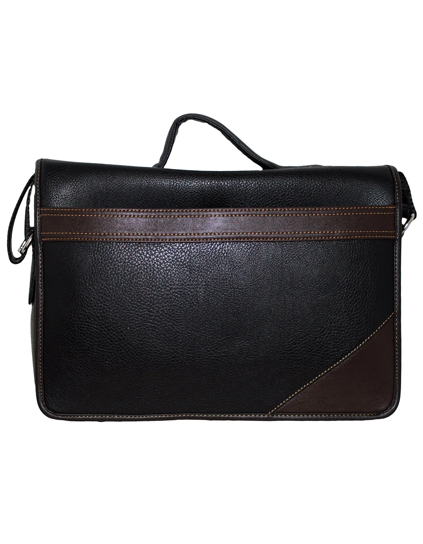 Fino HX-616 Unisex Faux Leather Messenger Bag - Black