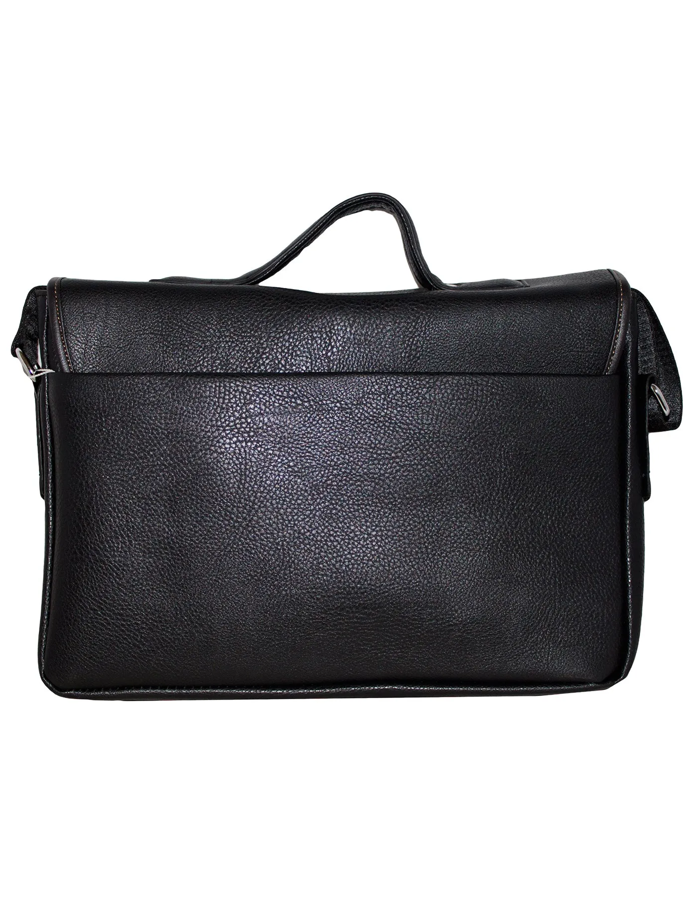 Fino HX-616 Unisex Faux Leather Messenger Bag - Black
