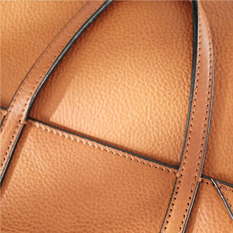 Foldable Women's Genuine Leather Crossbody Tote Handbags For Women