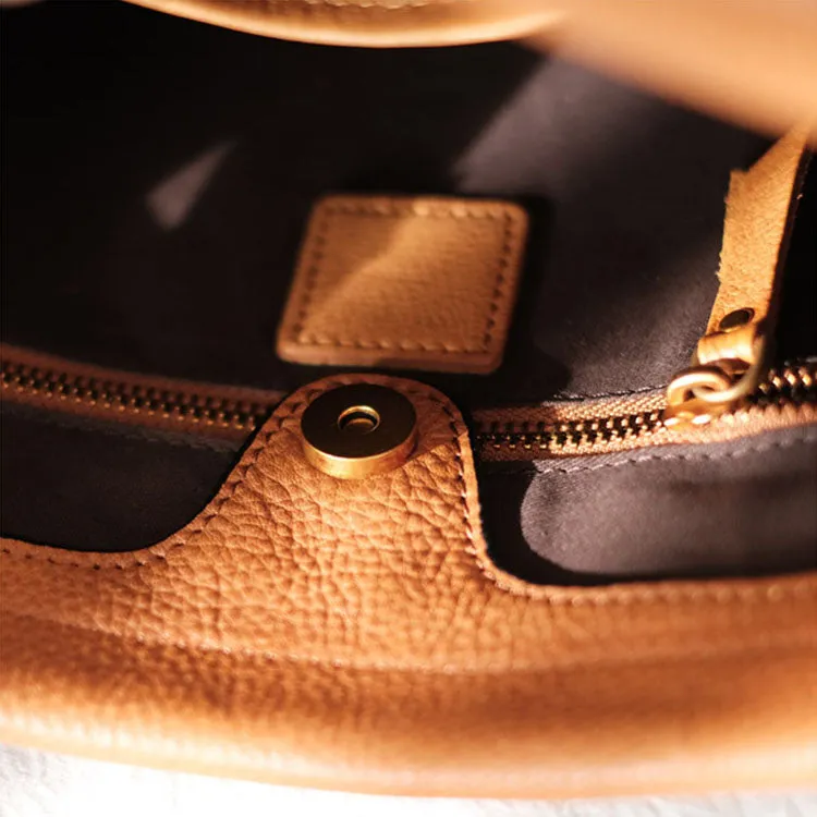 Foldable Women's Genuine Leather Crossbody Tote Handbags For Women