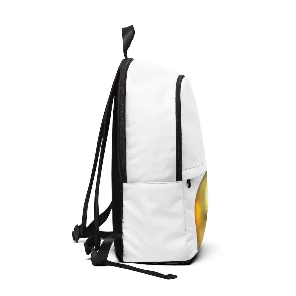 Gold Material Unisex Fabric Backpack