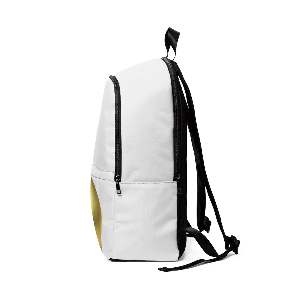 Gold Material Unisex Fabric Backpack