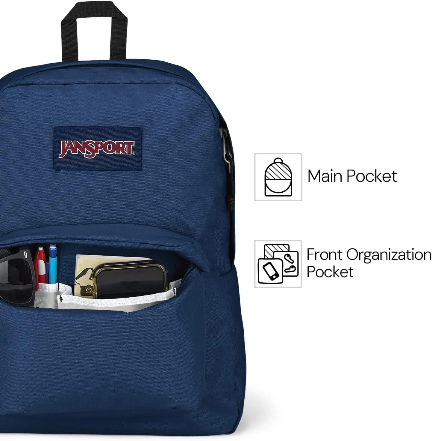 JanSport SuperBreak Plus Backpack with Padded 15-inch Laptop Sleeve and Integrated Bottle Pocket - Spacious and Durable Daypack for Work and Travel - Faded Sage