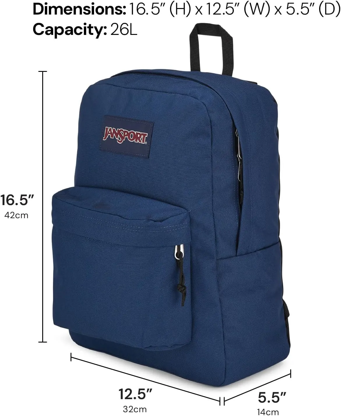 JanSport SuperBreak Plus Backpack with Padded 15-inch Laptop Sleeve and Integrated Bottle Pocket - Spacious and Durable Daypack for Work and Travel - Faded Sage