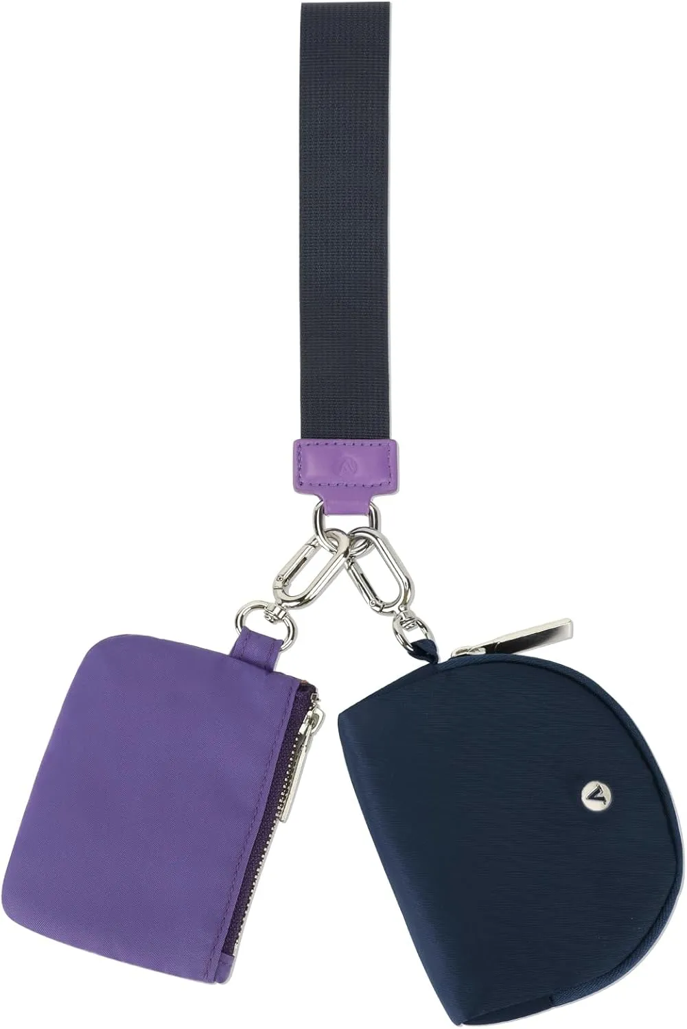 KeyChain Wallet Wristlet Wallets For Women Mini Zip Dual Pouch Wristlet