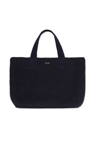 Knitted Bag - in cotton (NAVY)