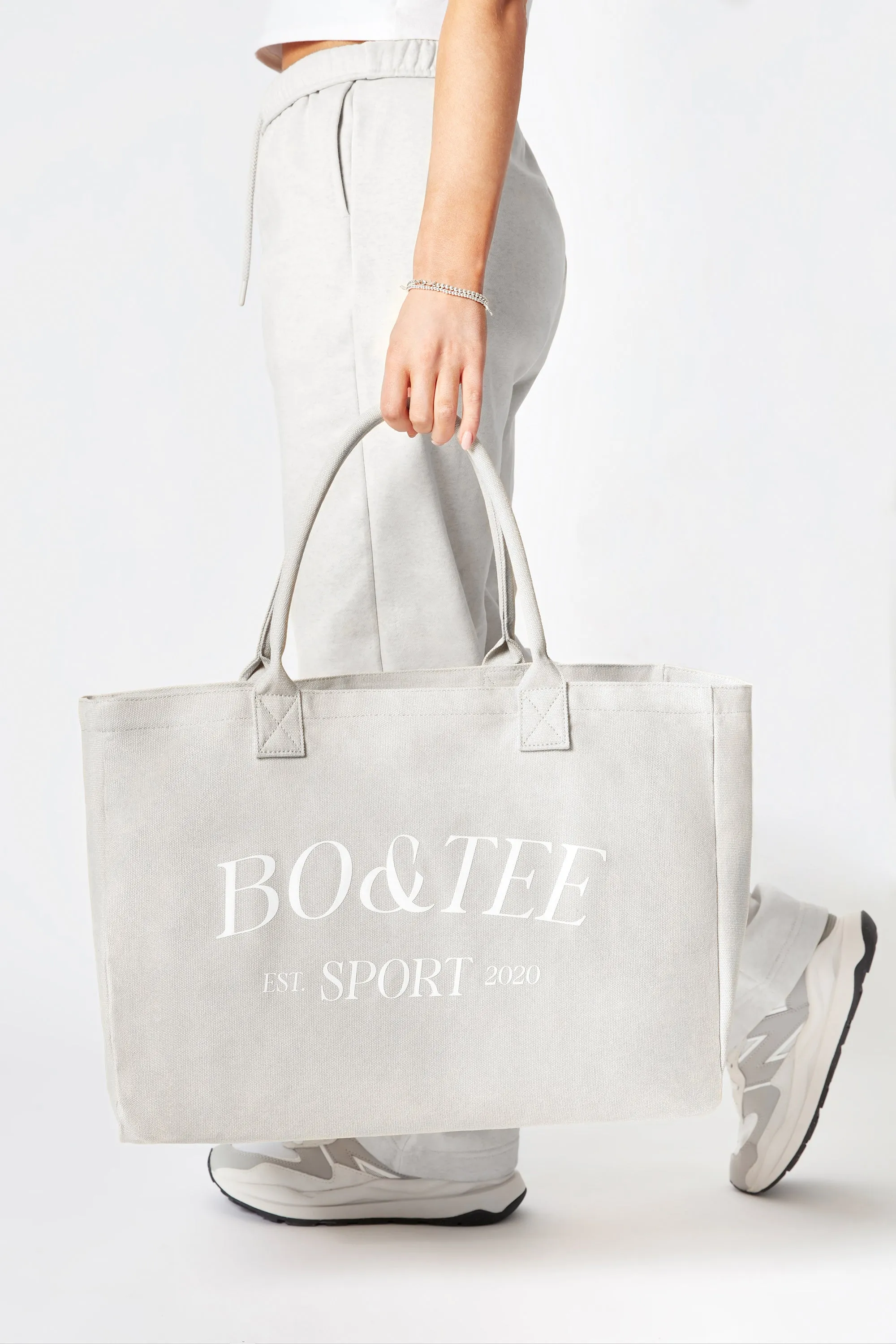Large Canvas Tote Bag in Vintage Grey