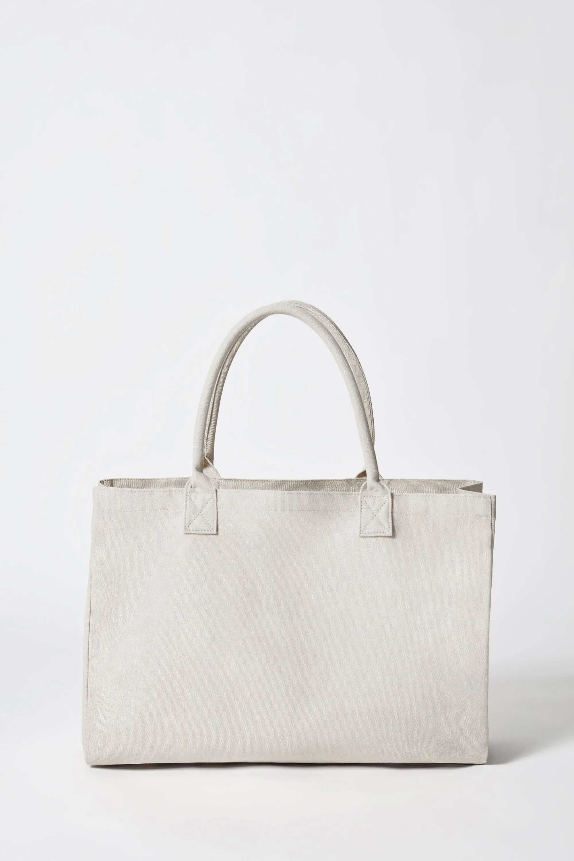 Large Canvas Tote Bag in Vintage Grey