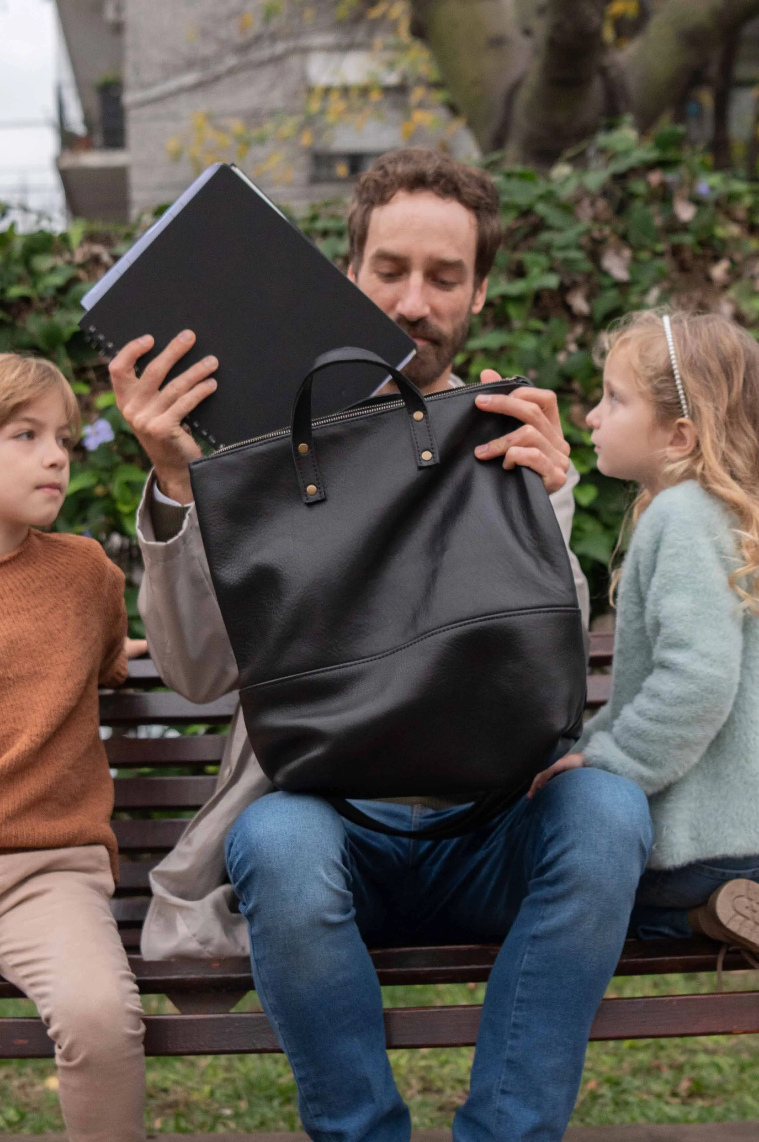 Leather tote bag - Ceibo L briefcase
