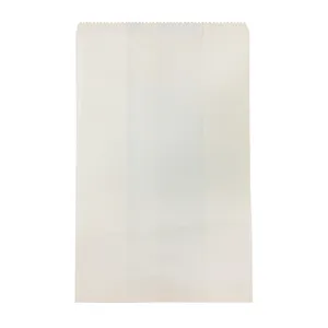 Long Sponge Flat Paper Bag White - 500/PK