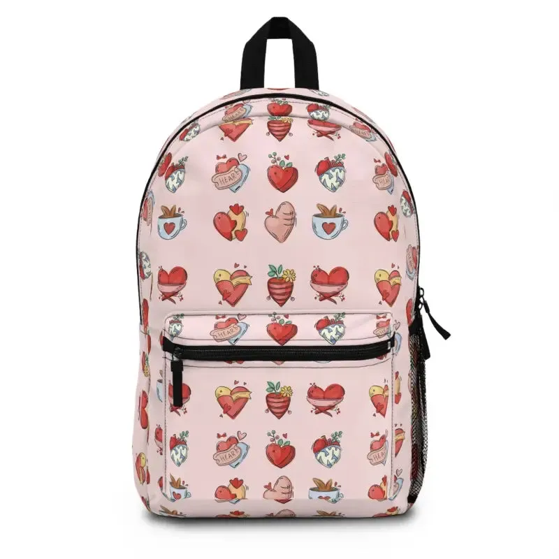 Lovey Dovey Hearts Valentine Themed Backpack