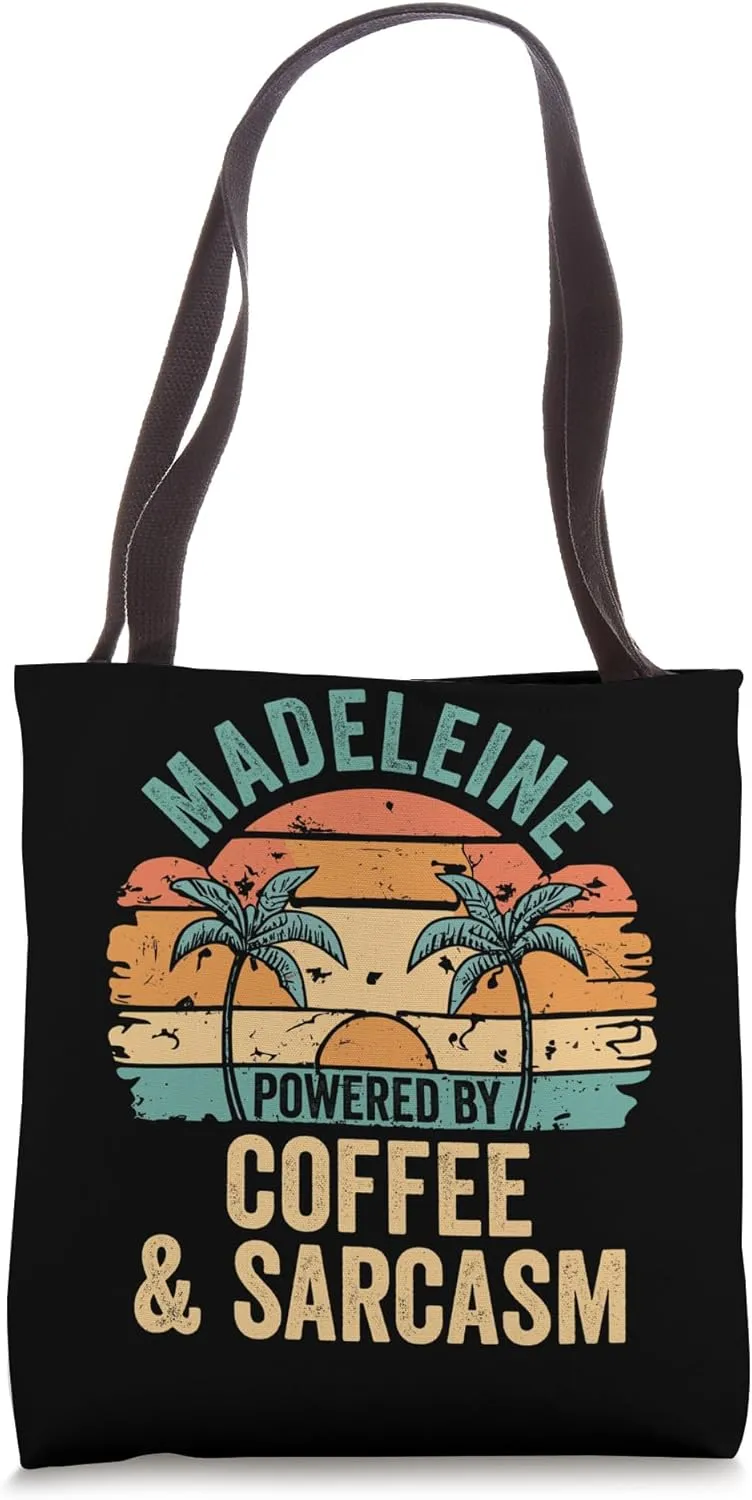 MADELEINE Vibes Only Cute Retro Girls MADELEINE Name Tote Bag