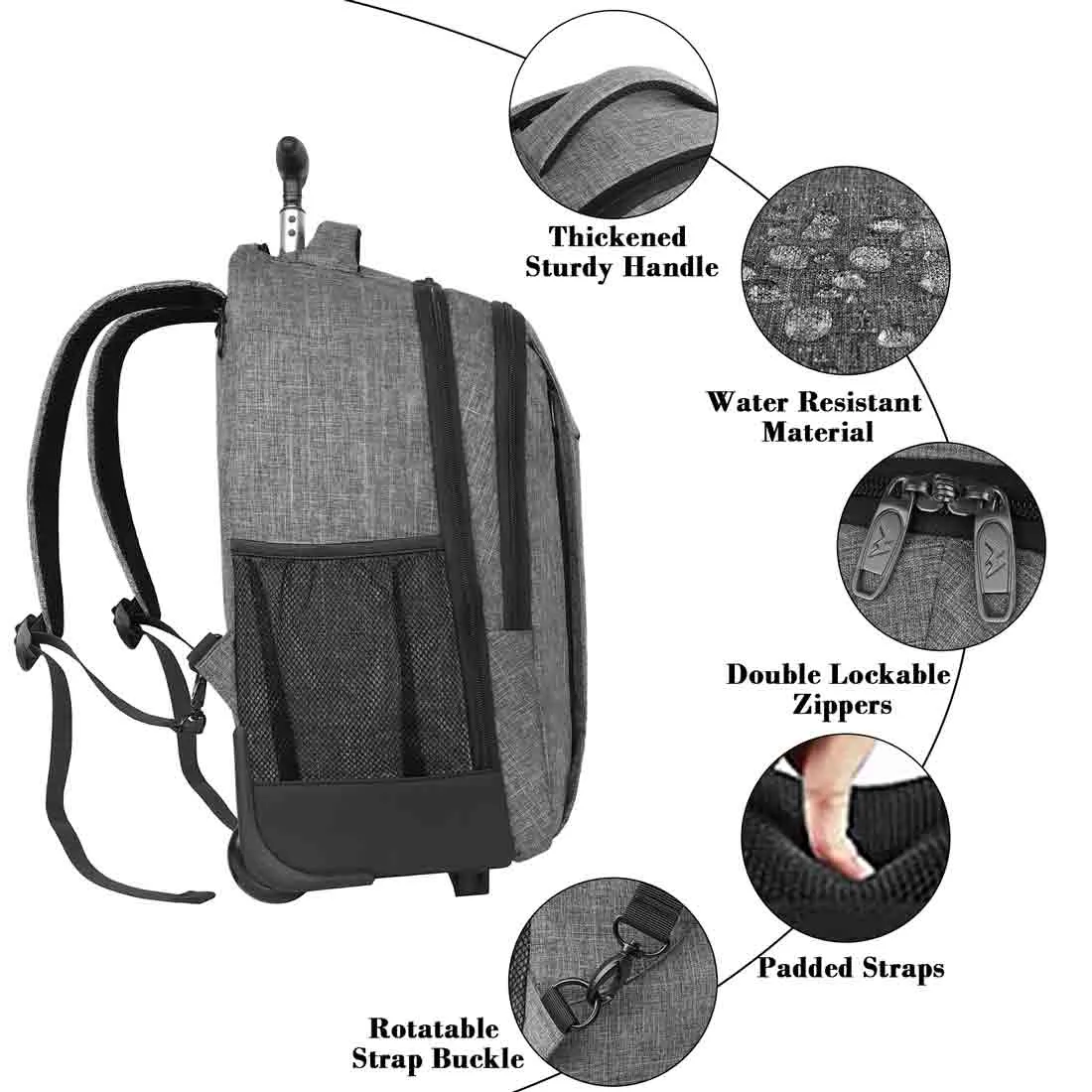Matein Lightweight Backpack with Wheels