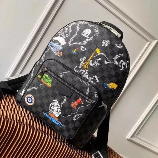 Men&#8217;s Osh Backpack Map Print Damier Graphite Canvas N40199 2019 Collection