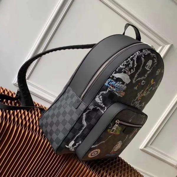 Men&#8217;s Osh Backpack Map Print Damier Graphite Canvas N40199 2019 Collection