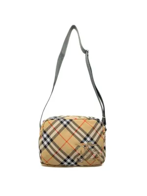 Men's Check Crossbody Bag in Sand | 8091320158564