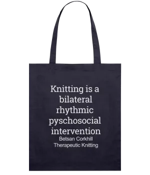 Navy Light Tote Bag - Knitting definition