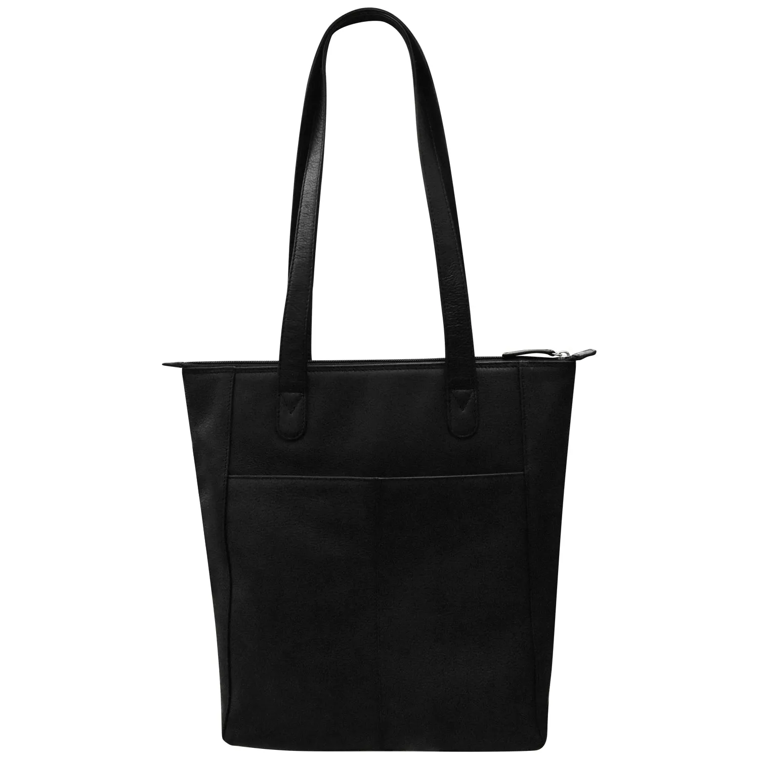 North South Tote with Metallic Zip