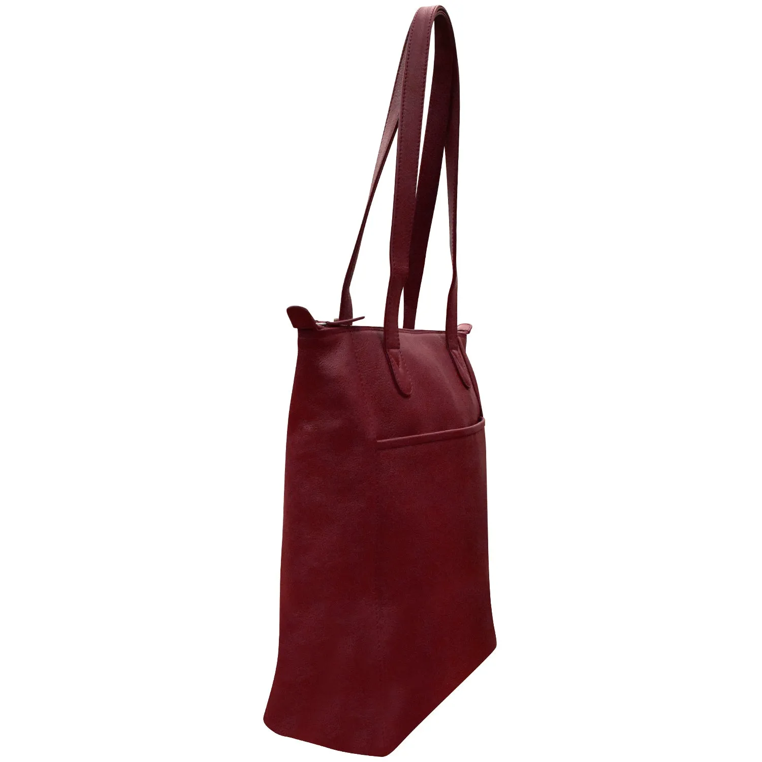 North South Tote with Metallic Zip