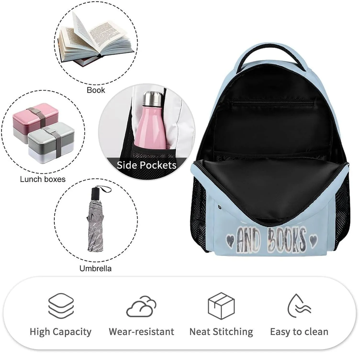Owl School Backpack for Kids Girls Boys, 16 Inch Cute Owls Themed Bookbag, Personality School Backpack for Students Children, Lightweight, Large Capacity