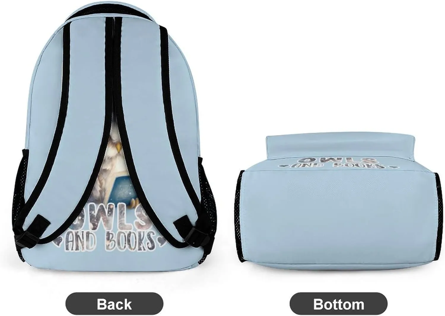 Owl School Backpack for Kids Girls Boys, 16 Inch Cute Owls Themed Bookbag, Personality School Backpack for Students Children, Lightweight, Large Capacity
