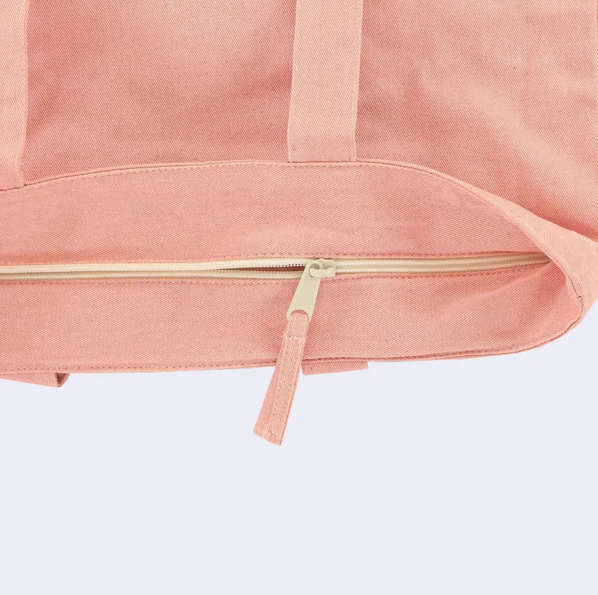 Peko Chan - Zippered Tote Bag (Pink - Cat)