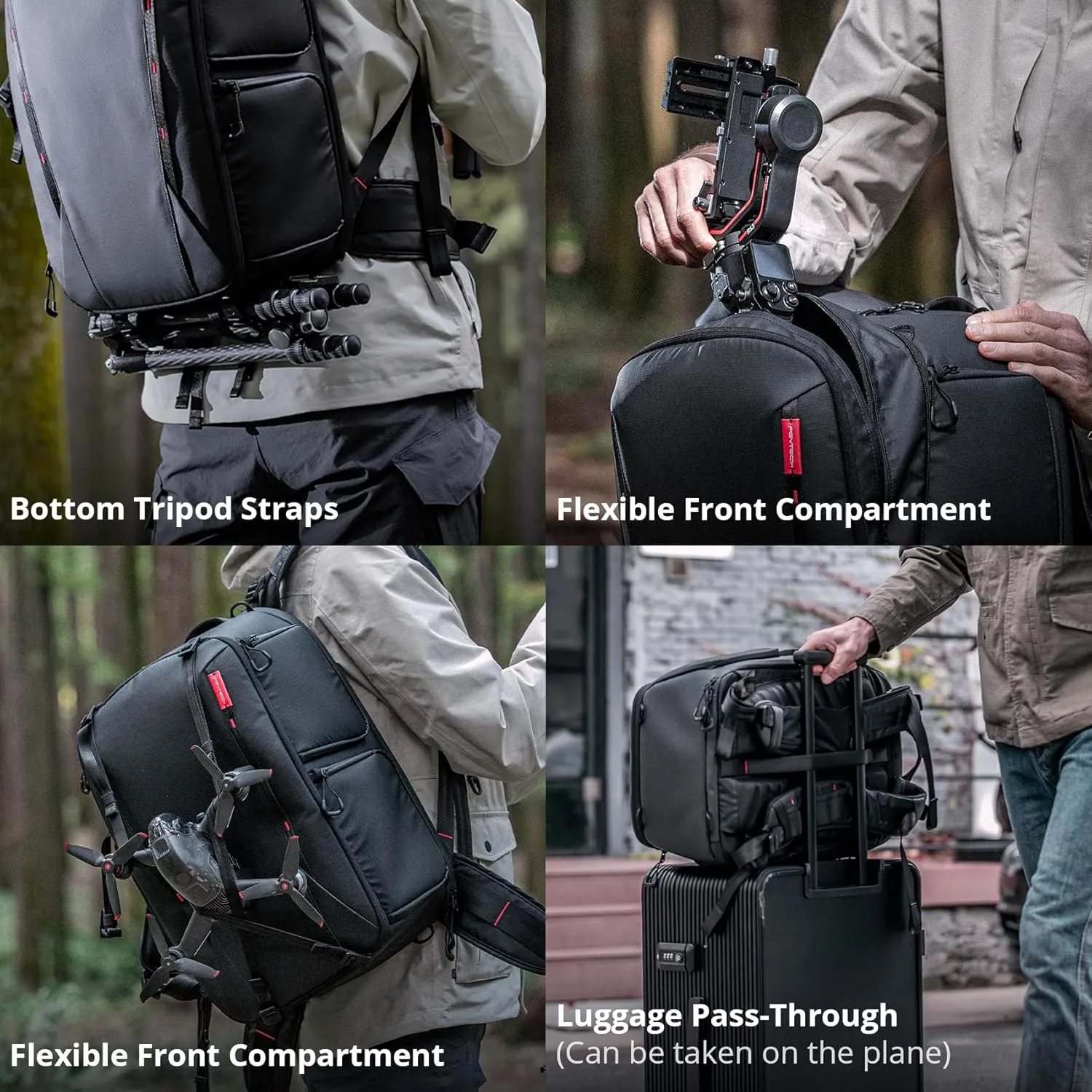 PGYTECH OneMo 2 25L-33L Camera Backpack with Shoulder Bag for 16 Laptop for Photographers, Waterproof DSLR Backpack for Canon/Nikon/Sony, Drone Backpack for DJI Mini 3 Pro/Mavic 3/ FPV(Olivine Camo)