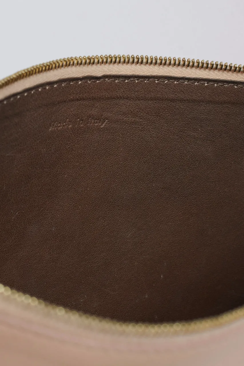 Pink and Taupe Colour Block Leather Preowned Clutch