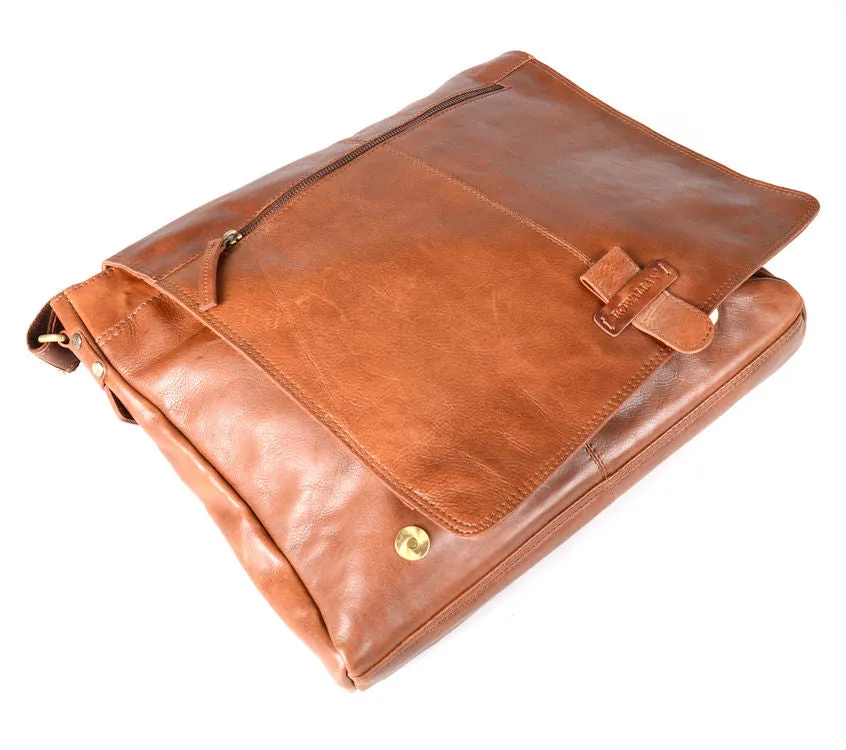 Rowallan Explorer Full Flap Leather Messenger Bag