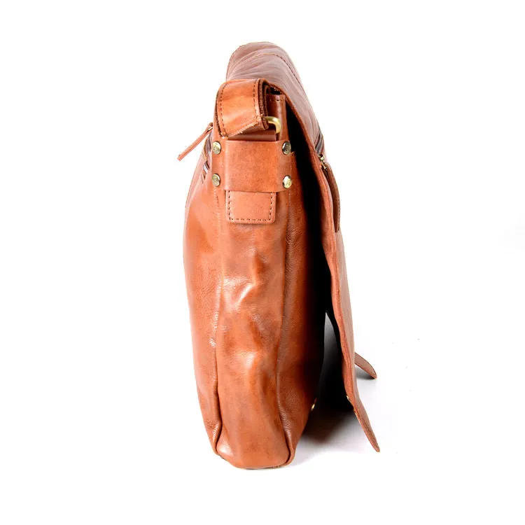 Rowallan Explorer Full Flap Leather Messenger Bag
